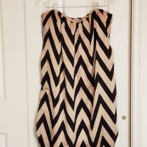 Satin Chevron Dress